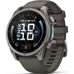 Умные часы Garmin Fenix 9 47mm Amoled Sapphire Titanium with Pebble Gray Silicone Band (010-04762-01)