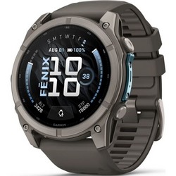 Умные часы Garmin Fenix 9 51mm Amoled Sapphire Titanium with Pebble Gray Silicone Band (010-04763-01)