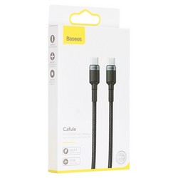 Дата-кабель Baseus Cafule cable Type-C to Type-C 100W (20V-5A ) (CATKLF-ALG1) 2.0 м Черный