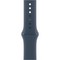 Умные часы Apple Watch Series 9, 45 мм, корпус из алюминия серебристого цвета, спортивный ремешок цвета грозовой синий - фото 35245