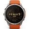 Умные часы Garmin Fenix 9 Pro inReach 51mm Amoled Sapphire Titanium with Autumn Orange/Spark Orange Silicone Band (010-04337-01 - фото 61378